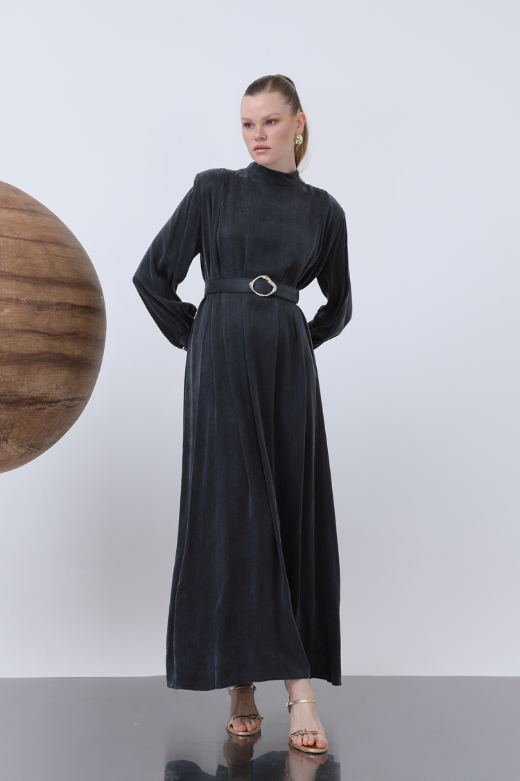 Women's Belt And Wadding Detailed Dress - Brand: Puane - Women's Clothing Wholesale - Globality Store