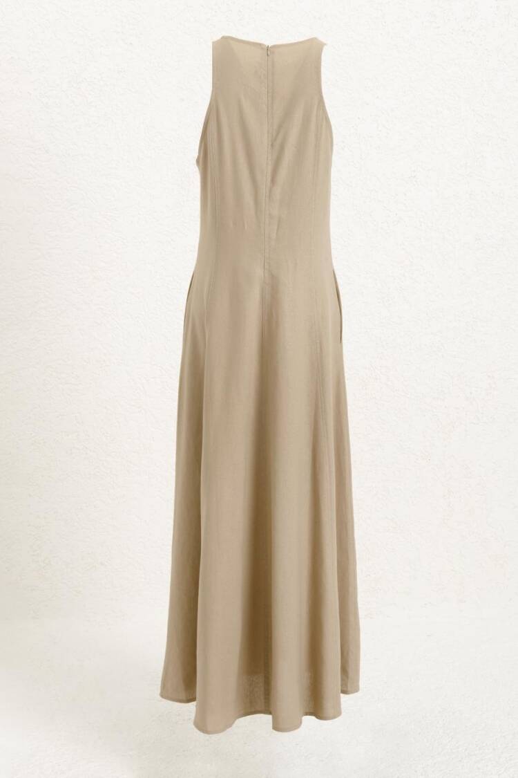 Linen Midi Sleeveless Dress