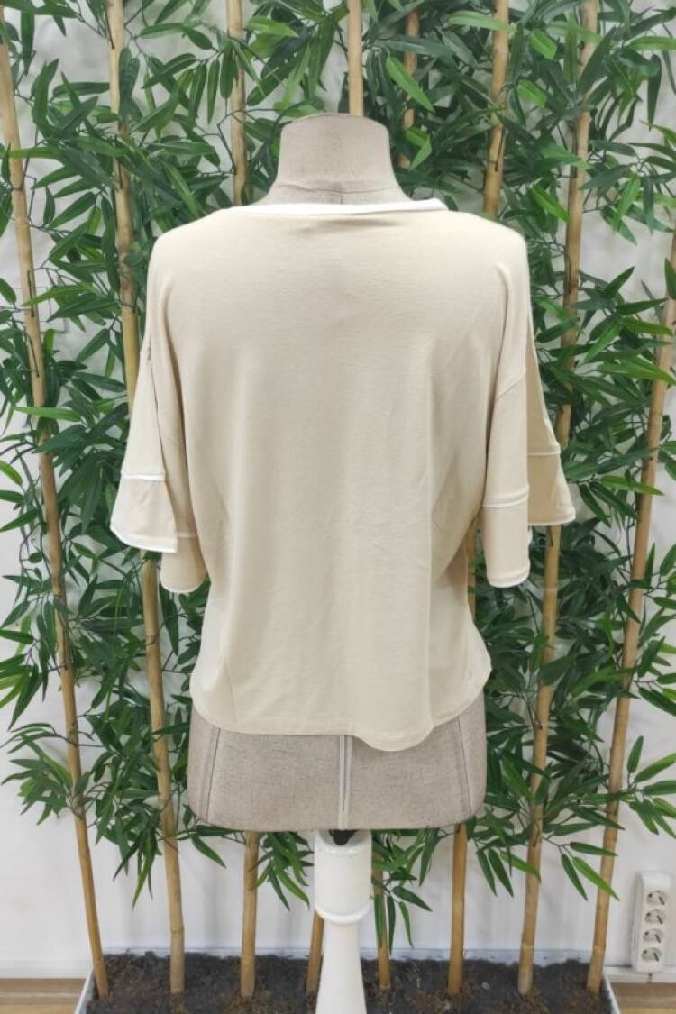 Women's Short Sleeve V-Neck Viscose Blouse