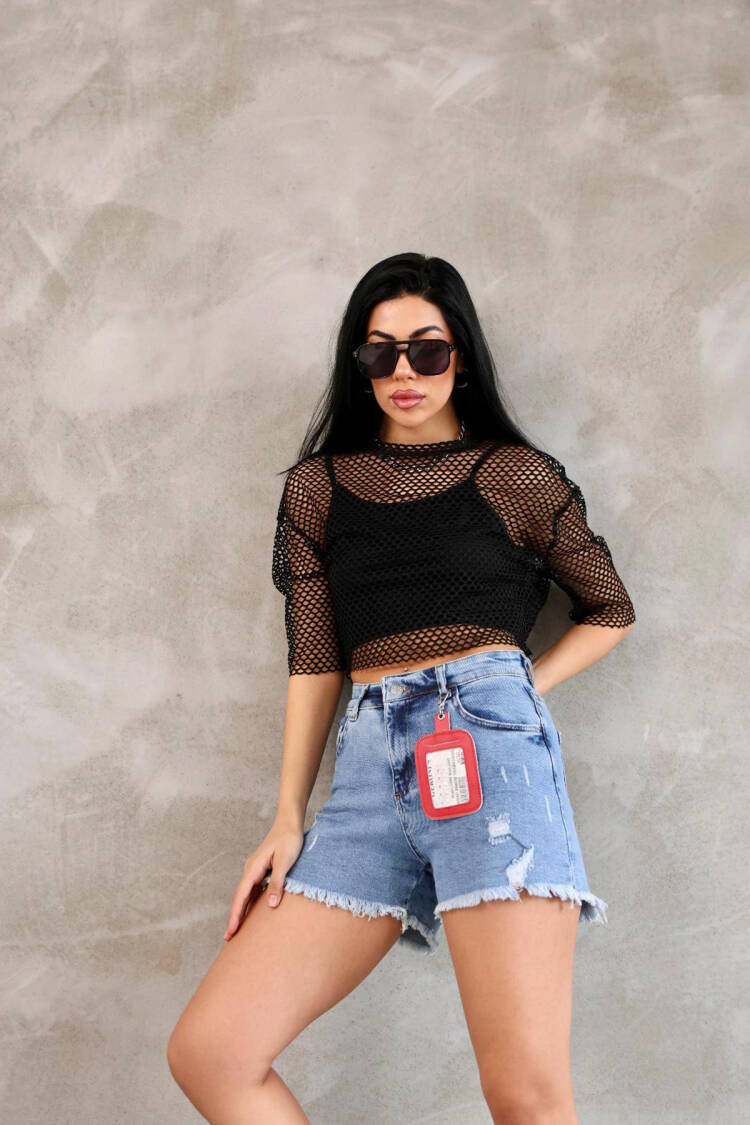Mini Denim Shorts - Blue