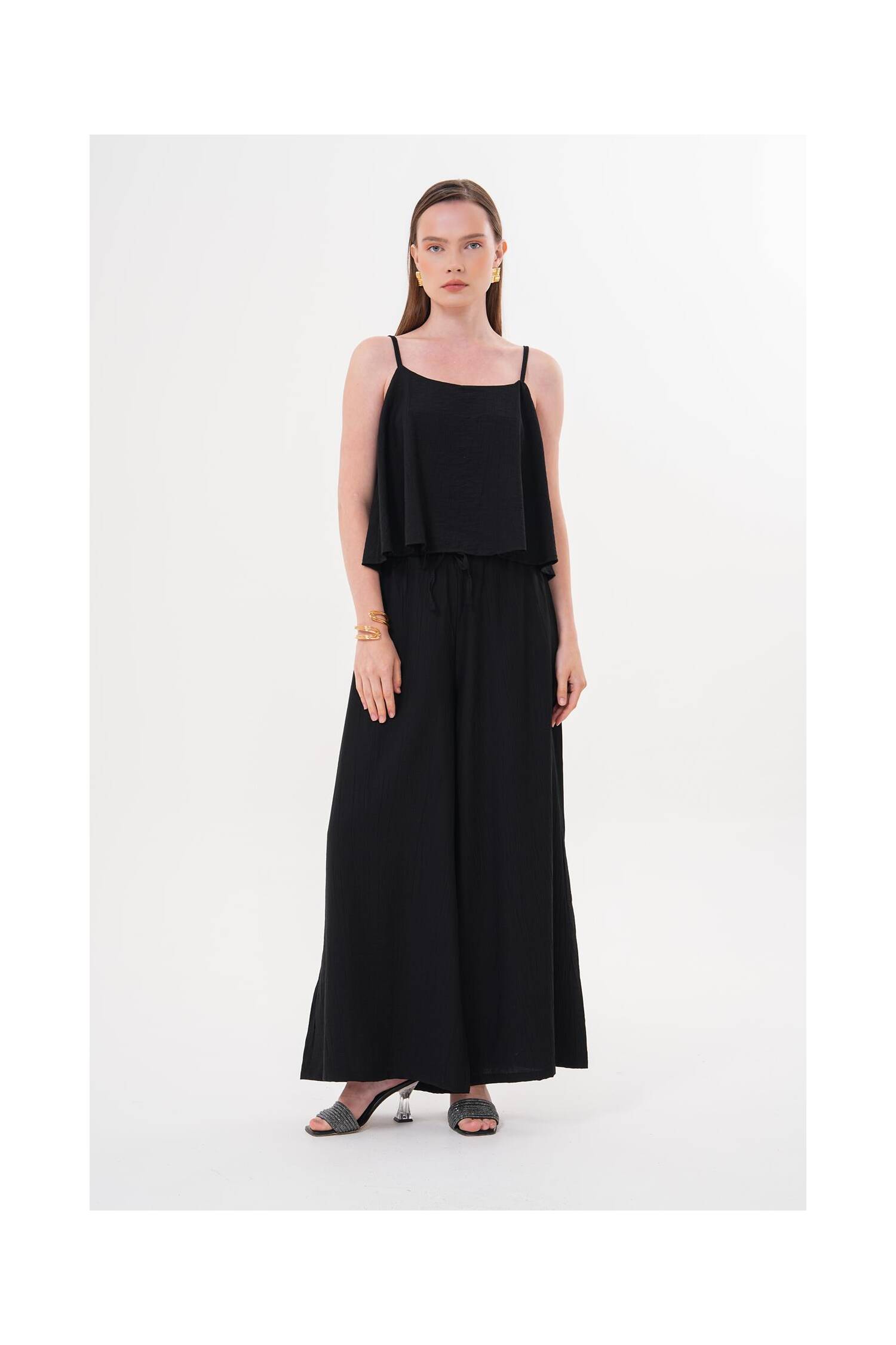 Strappy Crop Blouse - Brand: Levure - Women's Clothing Wholesale - Globality Store