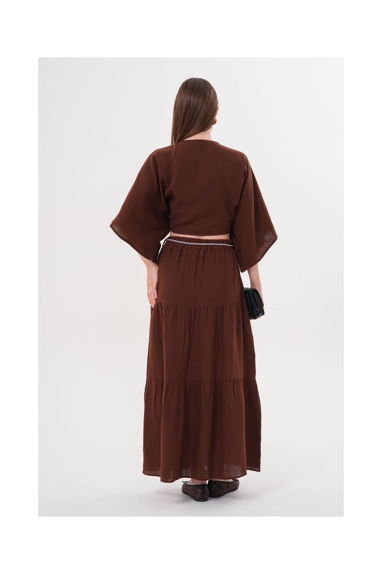 Women's Mueslin Tie Blouse - Brand: Levure - Women's Clothing Wholesale - Globality Store