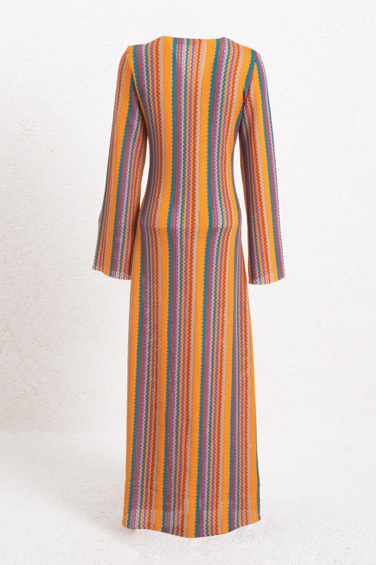 Deep V-Neck Maxi Dress
