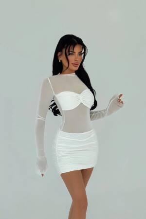 Transparent Mini Dress - Brand: EYYO ATELIER - Women's Clothing Wholesale - Globality Store