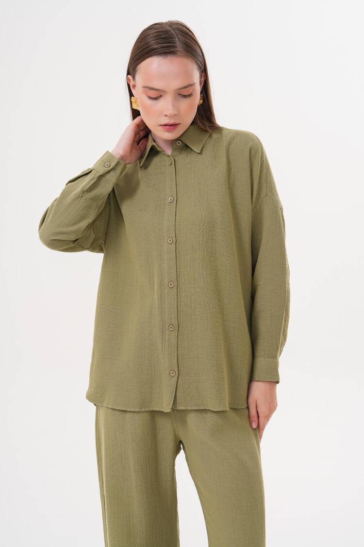 Women's Long Sleeve Oversize Muesli Shirt