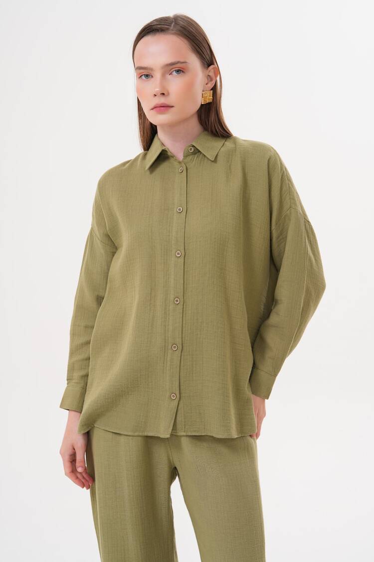 Women's Long Sleeve Oversize Muesli Shirt