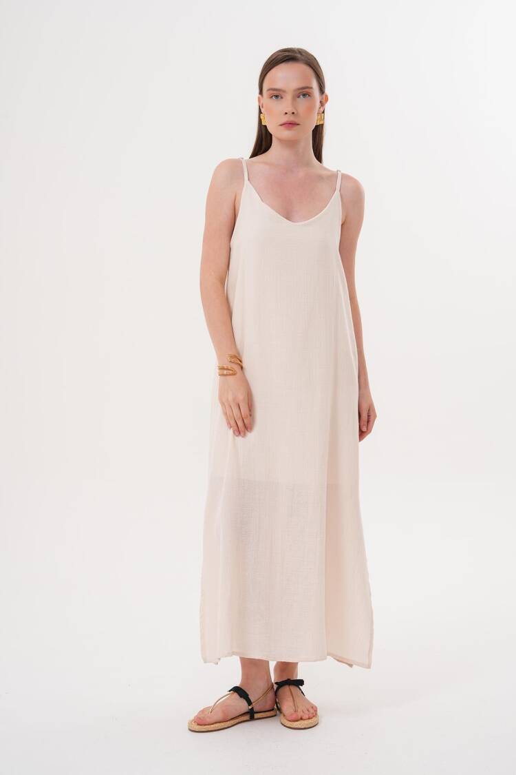Oversized Muesli DressWith Hanger Adjustment - Brand: Levure - Women's Clothing Wholesale - Globality Store