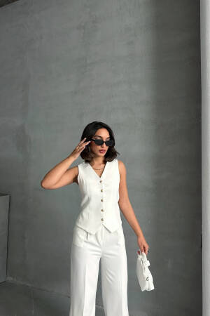 Zra Model Buttoned Vest - Mode Roy - Globality Store - Women Clothes Wholesale Turkey