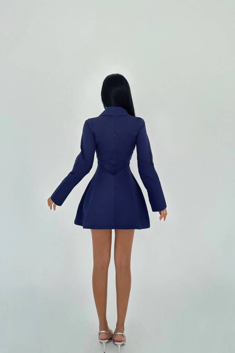 Shirt Collar Mini Dress
