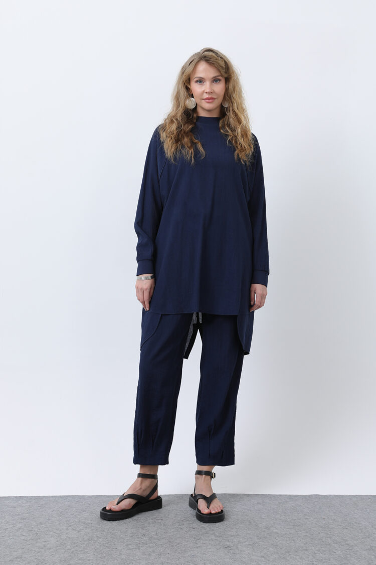 Women's Back Stitch Detailed Double Pants Suit - Puane - Globality Store - Women Clothes Wholesale Turkey