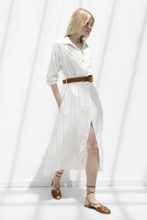 Linen Blend Shirt Dress - BSL - Globality Store - Women Clothes Wholesale Turkey