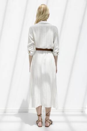 Linen Blend Shirt Dress - BSL - Globality Store - Women Clothes Wholesale Turkey