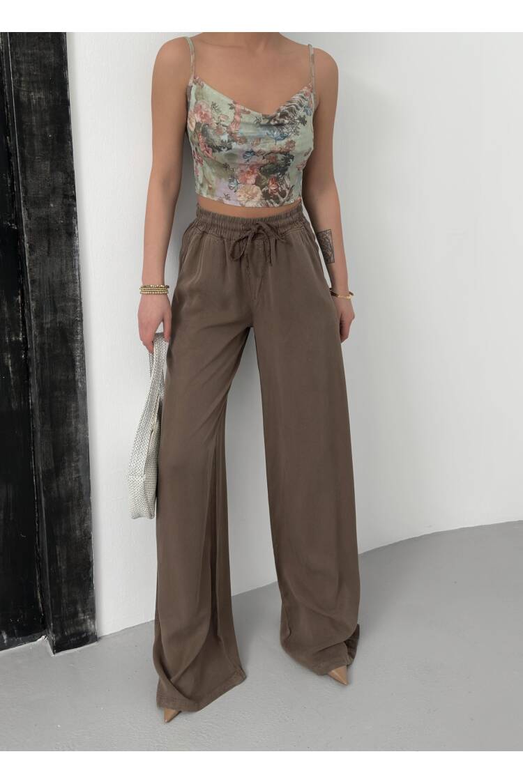 Palazzo Pants With Elastic Waist - LACARINO - Globality Store - Women Clothes Wholesale Turkey