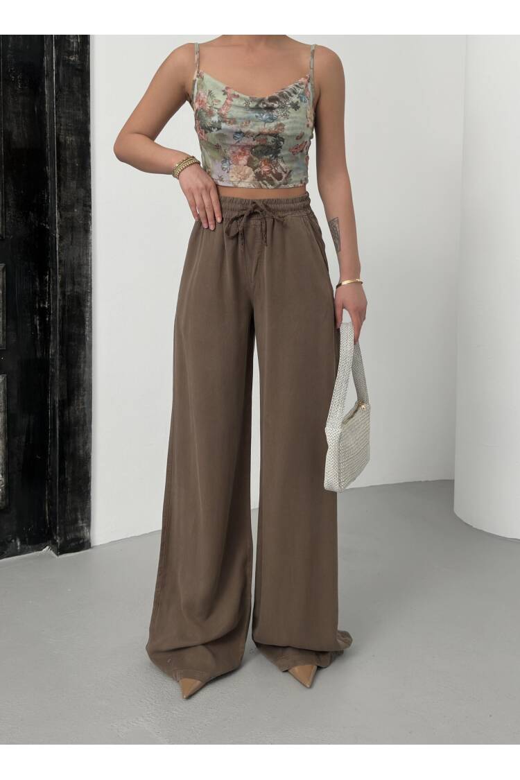 Palazzo Pants With Elastic Waist