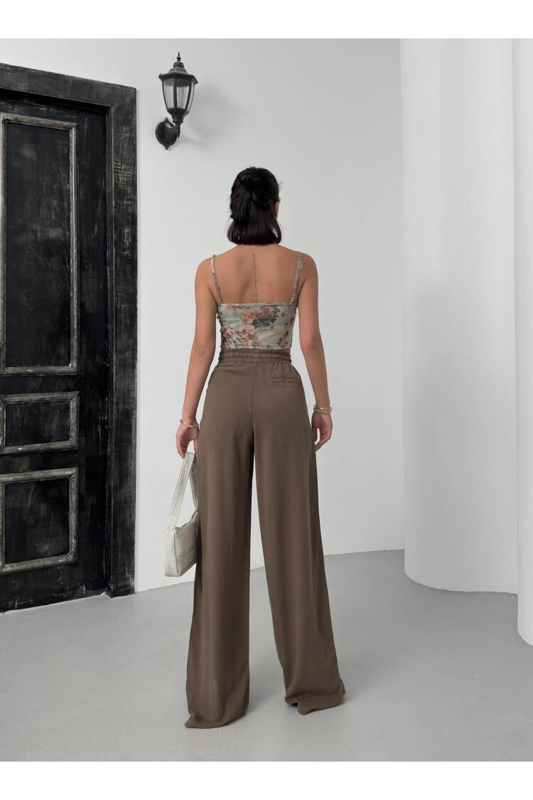 Palazzo Pants With Elastic Waist