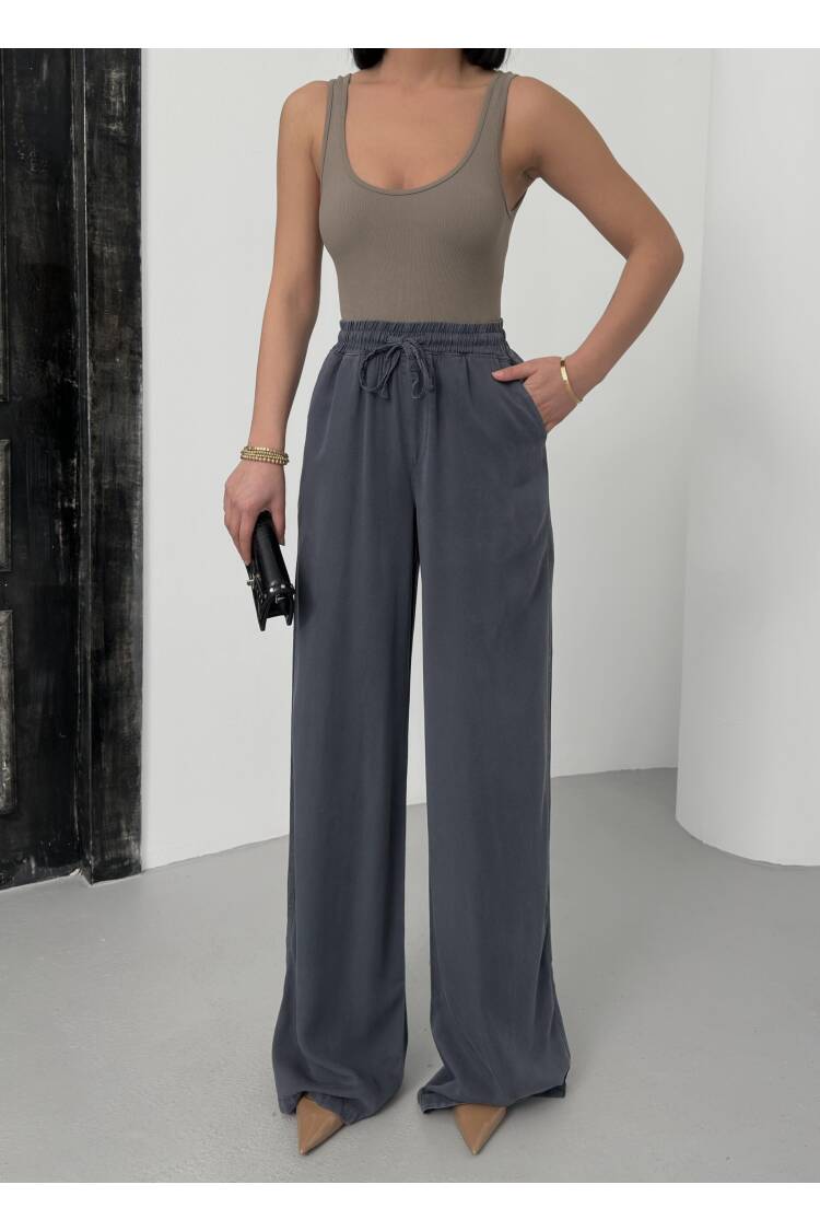 Elastic Waist PantyPalazzo Pants - LACARINO - Globality Store - Women Clothes Wholesale Turkey