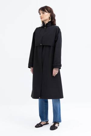 Windbreaker Trench Coat With Pockets - Allday - Globality Store - Women Clothes Wholesale Turkey