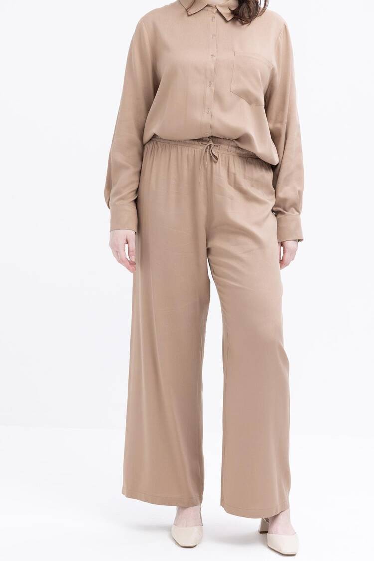 Pocket Detailed Plus Size Pants Suit
