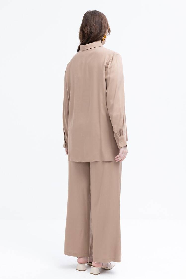 Pocket Detailed Plus Size Pants Suit