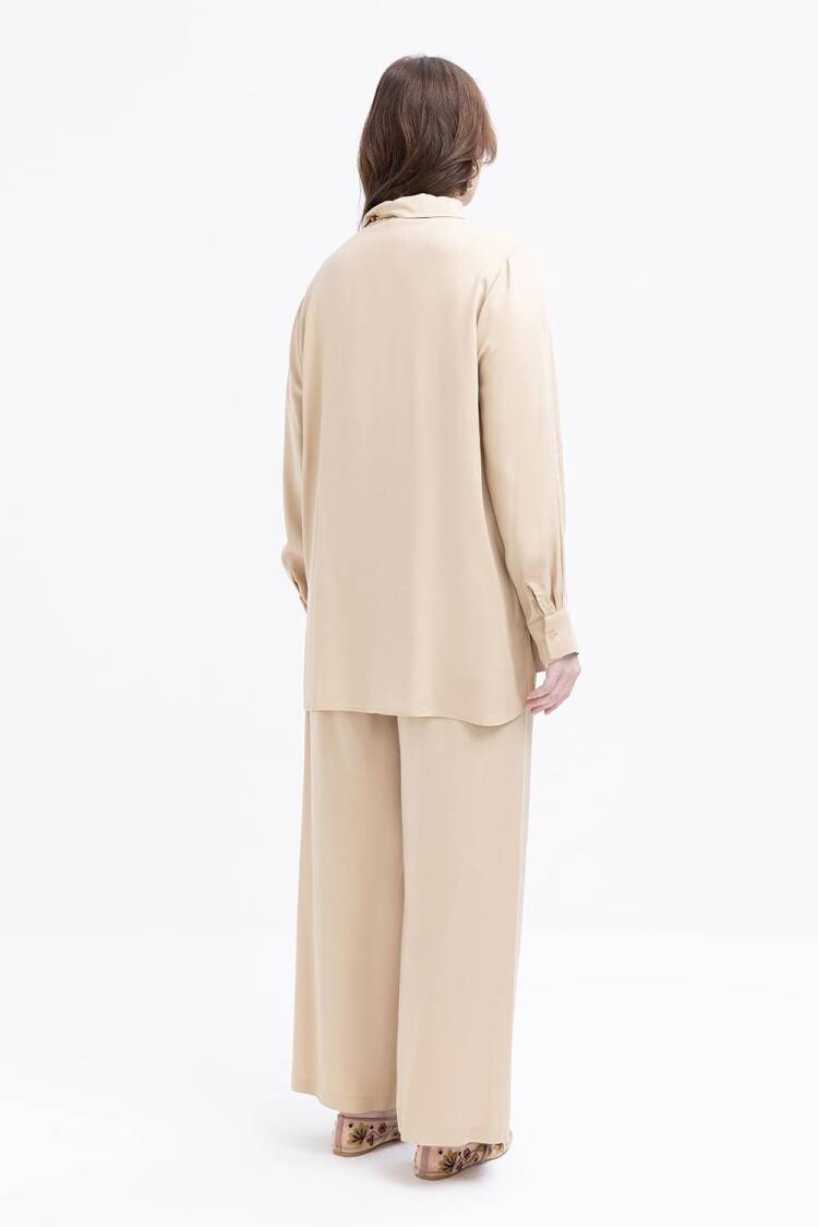 Pocket Detailed Plus Size Pants Suit