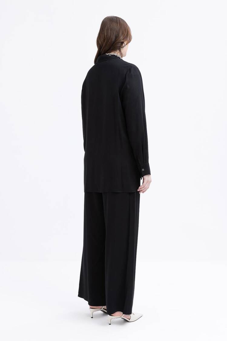 Pocket Detailed Plus Size Pants Suit