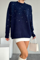 Scattered Stone Sweater - Qustyle - Globality Store - Women Clothes Wholesale Turkey