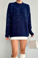 Scattered Stone Sweater - Qustyle - Globality Store - Women Clothes Wholesale Turkey