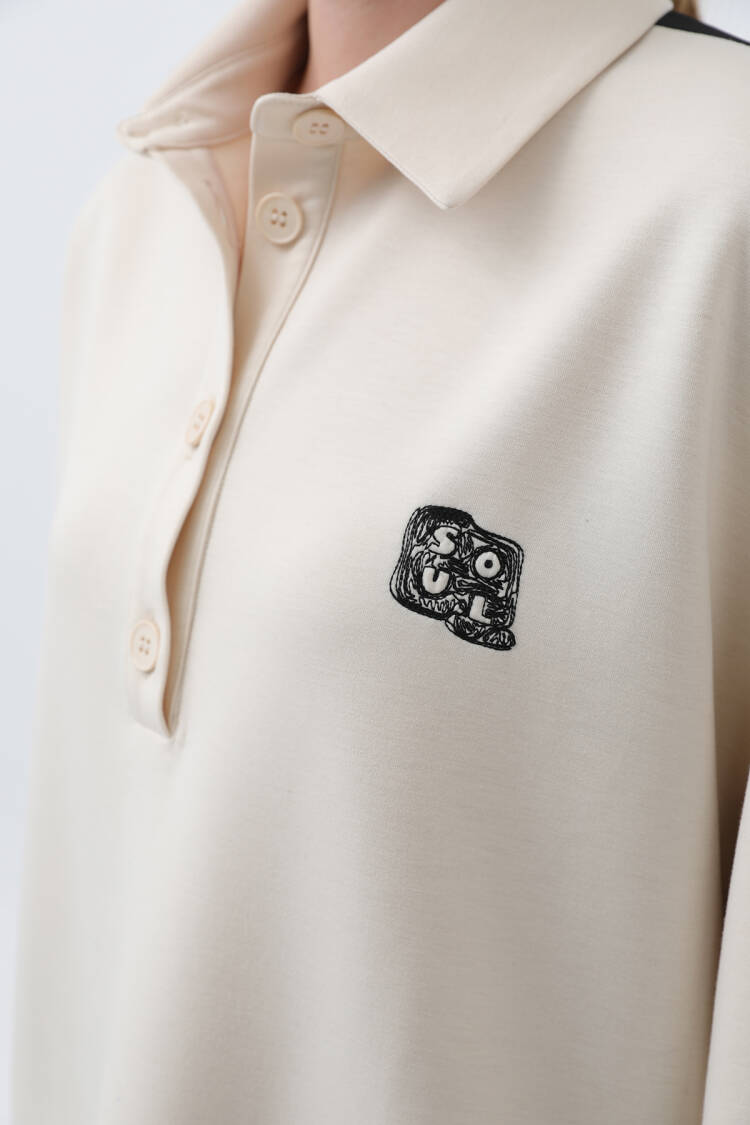 Women's Front Embroidery Back Parachute Shirt