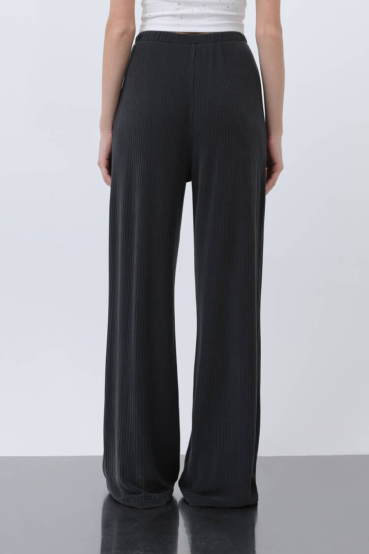 Women's Ribbed Waist Tie Pants