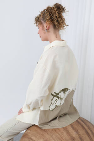 Women's Back Embroidered Shirt - SOUL - Globality Store - Women Clothes Wholesale Turkey