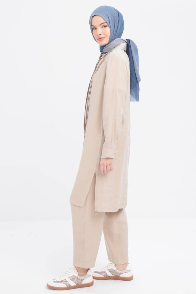Ribbed Slit Modal Pants Set