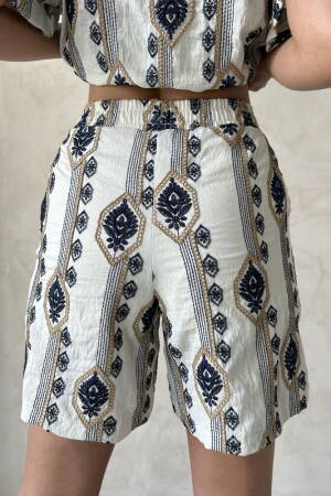 Embroidered Shorts - Stone - Brand: Topshow - Women's Clothing Wholesale - Globality Store
