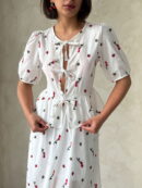 Front Tie Embroidered Voile Blouse - Topshow - Globality Store - Women Clothes Wholesale Turkey