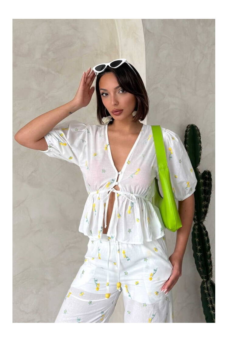 Embroidered Voile Blouse - Brand: Topshow - Women's Clothing Wholesale - Globality Store