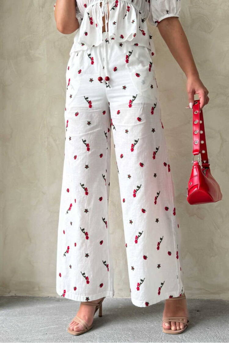 Embroidered Voile Pants - Brand: Topshow - Women's Clothing Wholesale - Globality Store