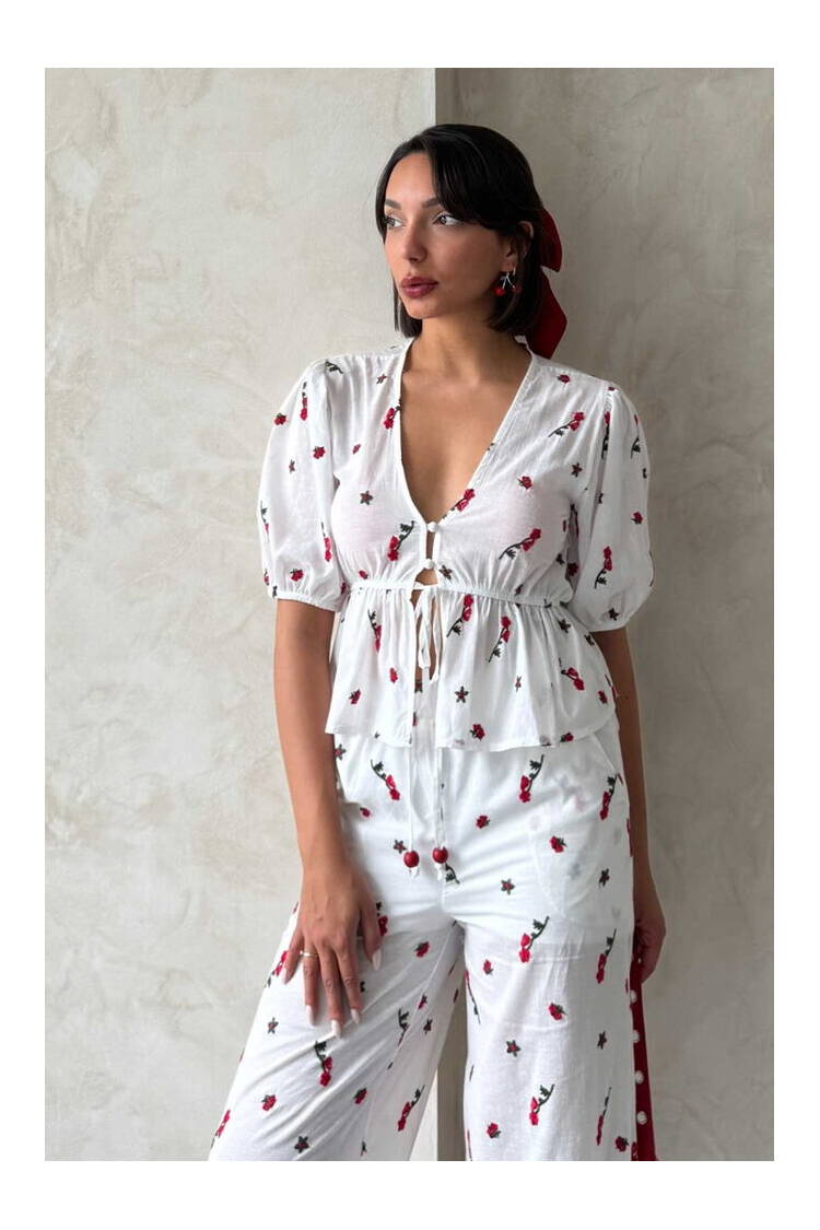 Embroidered Voile Blouse - Brand: Topshow - Women's Clothing Wholesale - Globality Store