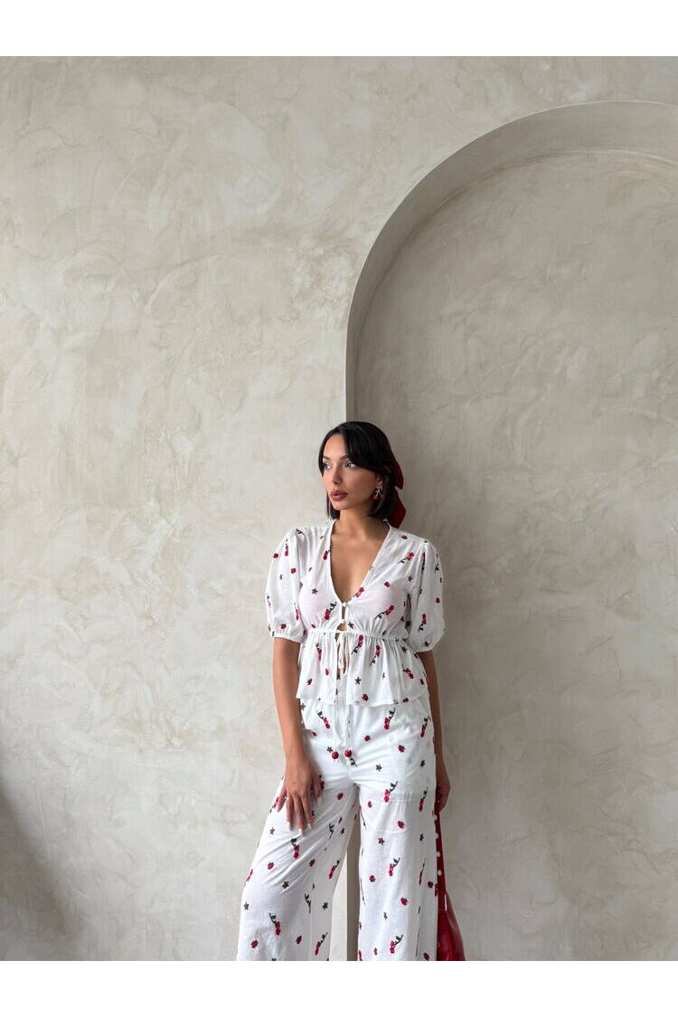 Embroidered Voile Blouse