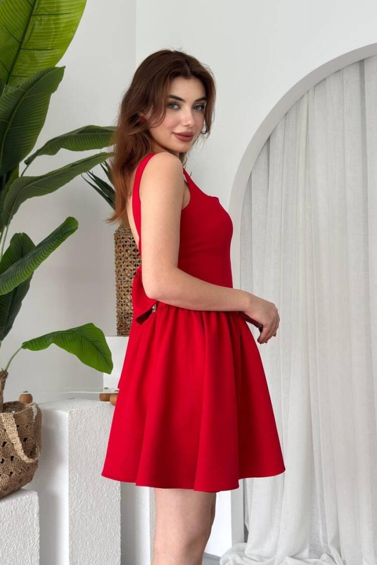 Dreas Bow Detailed Dress - Etika - Globality Store - Women Clothes Wholesale Turkey