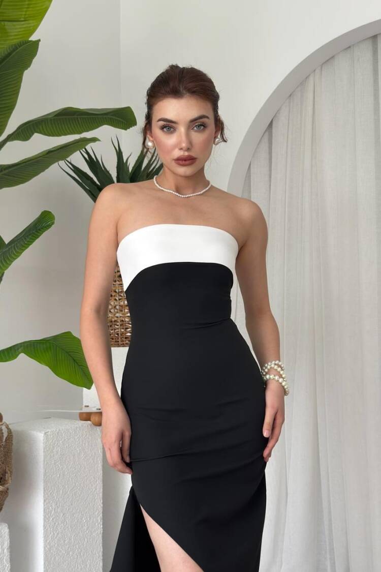 Abandoned Slit Detailed Dress - Etika - Globality Store - Women Clothes Wholesale Turkey