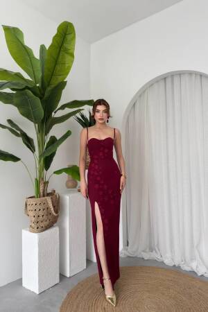 Roller Rose Detailed Dress - Etika - Globality Store - Women Clothes Wholesale Turkey