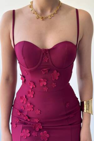Roller Rose Detailed Dress - Etika - Globality Store - Women Clothes Wholesale Turkey