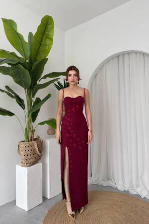 Roller Rose Detailed Dress - Etika - Globality Store - Women Clothes Wholesale Turkey