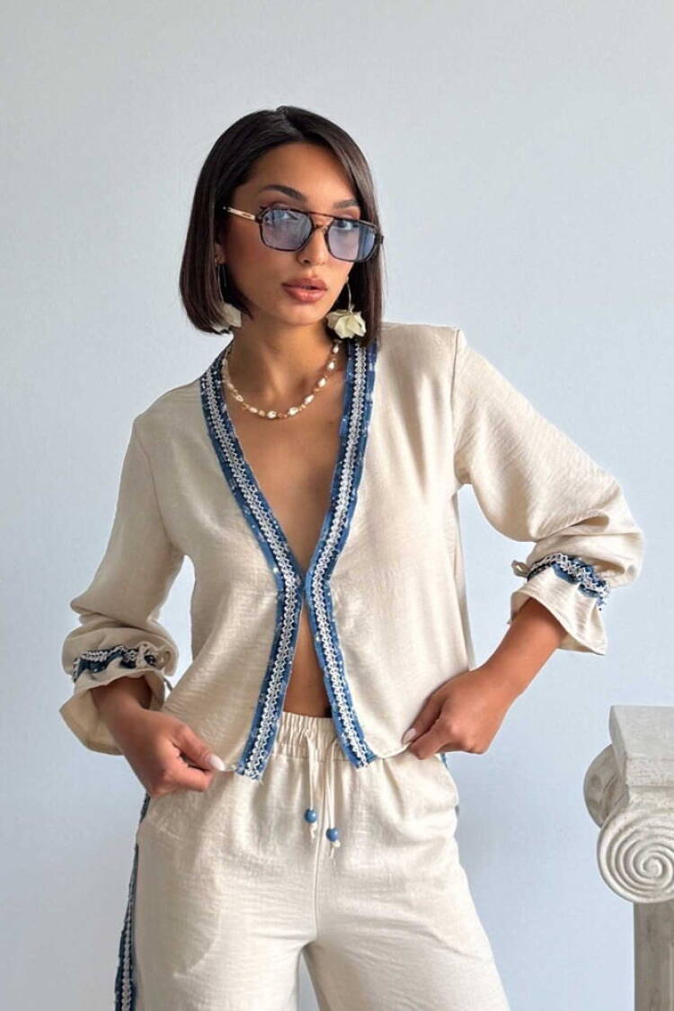 Denim Striped Shirt -