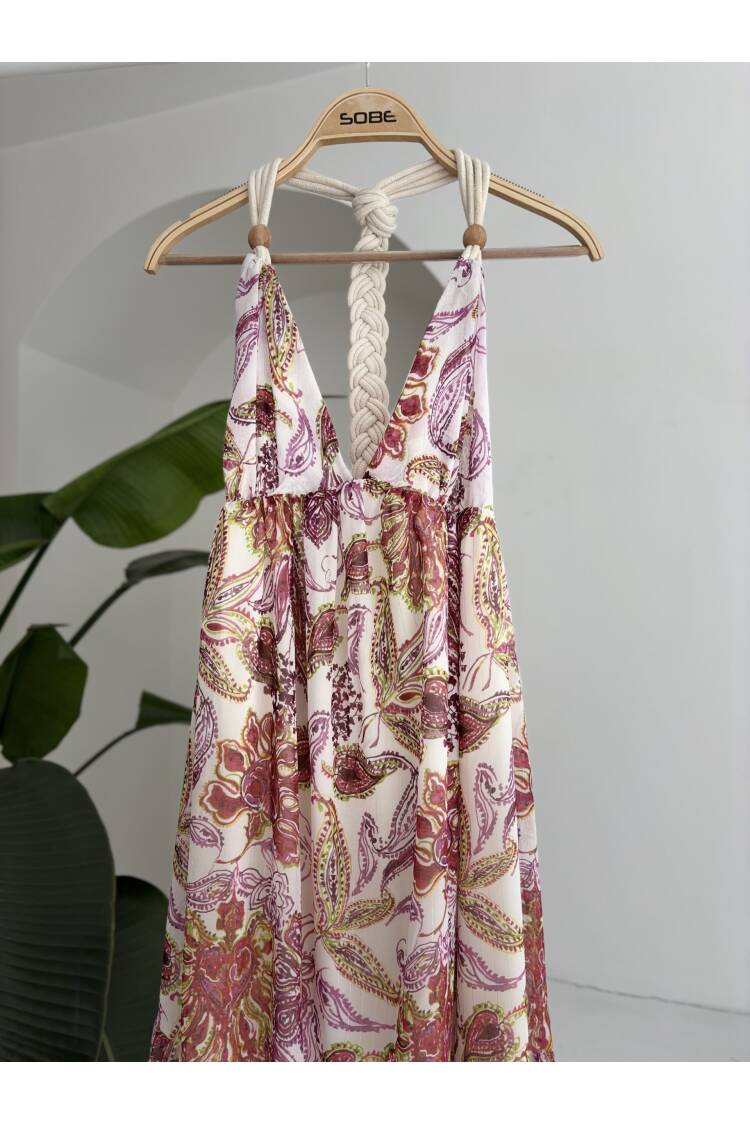 Amelia Backless Chiffon Dress
