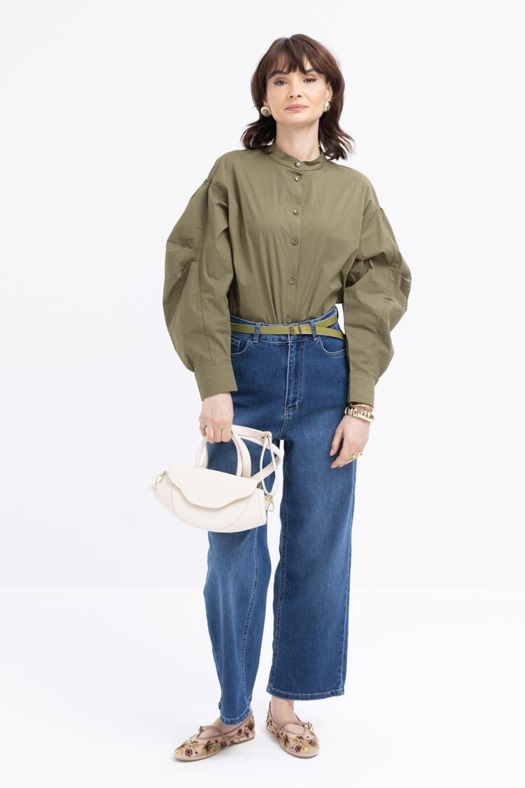 Wide Leg Denim Pants