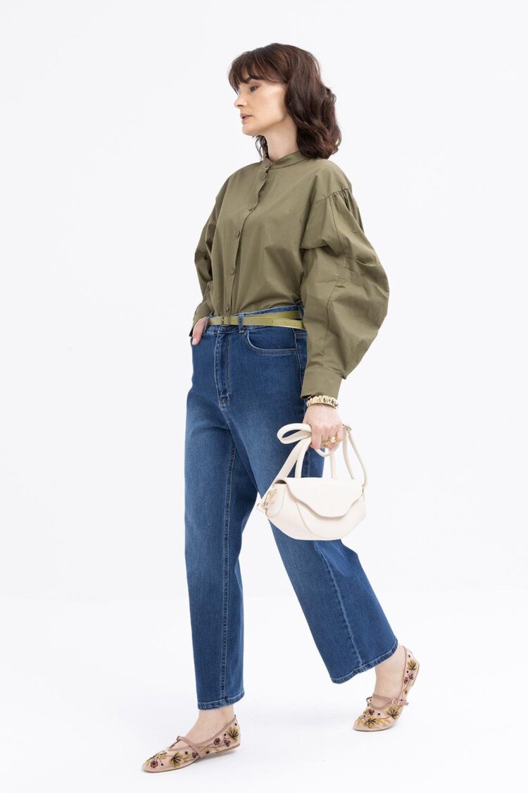 Wide Leg Denim Pants - Allday - Globality Store - Women Clothes Wholesale Turkey