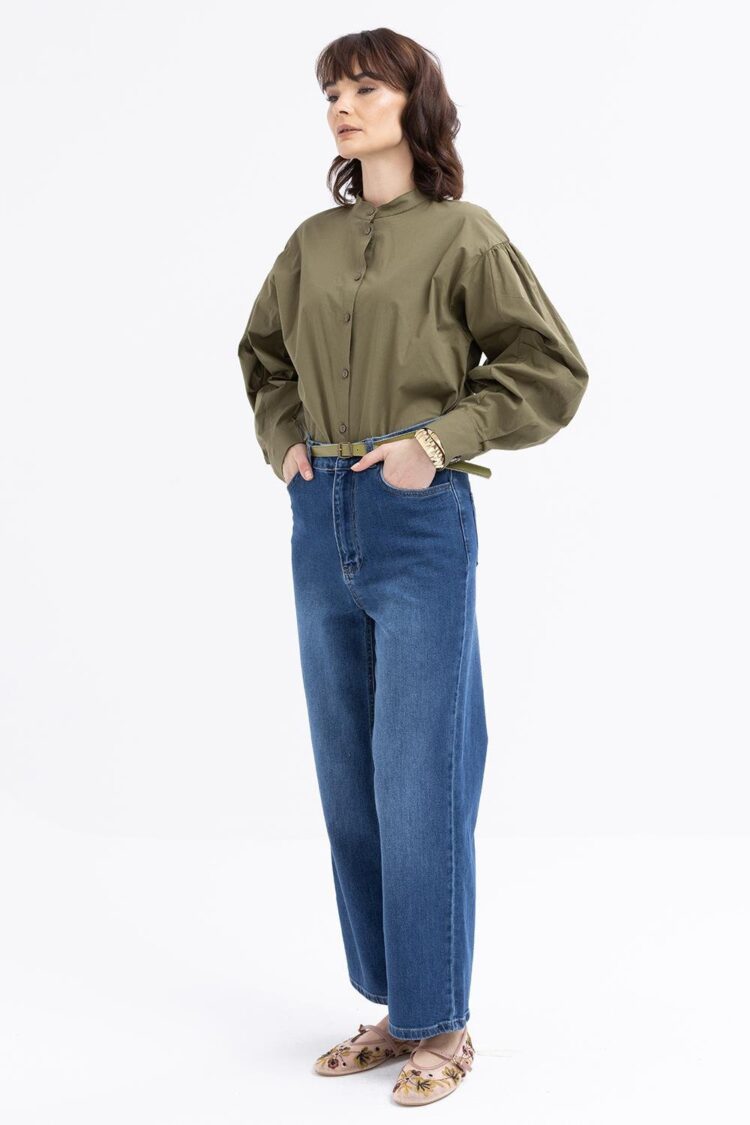 Wide Leg Denim Pants