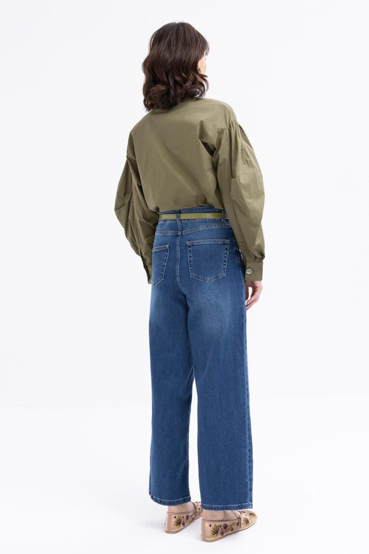 Wide Leg Denim Pants