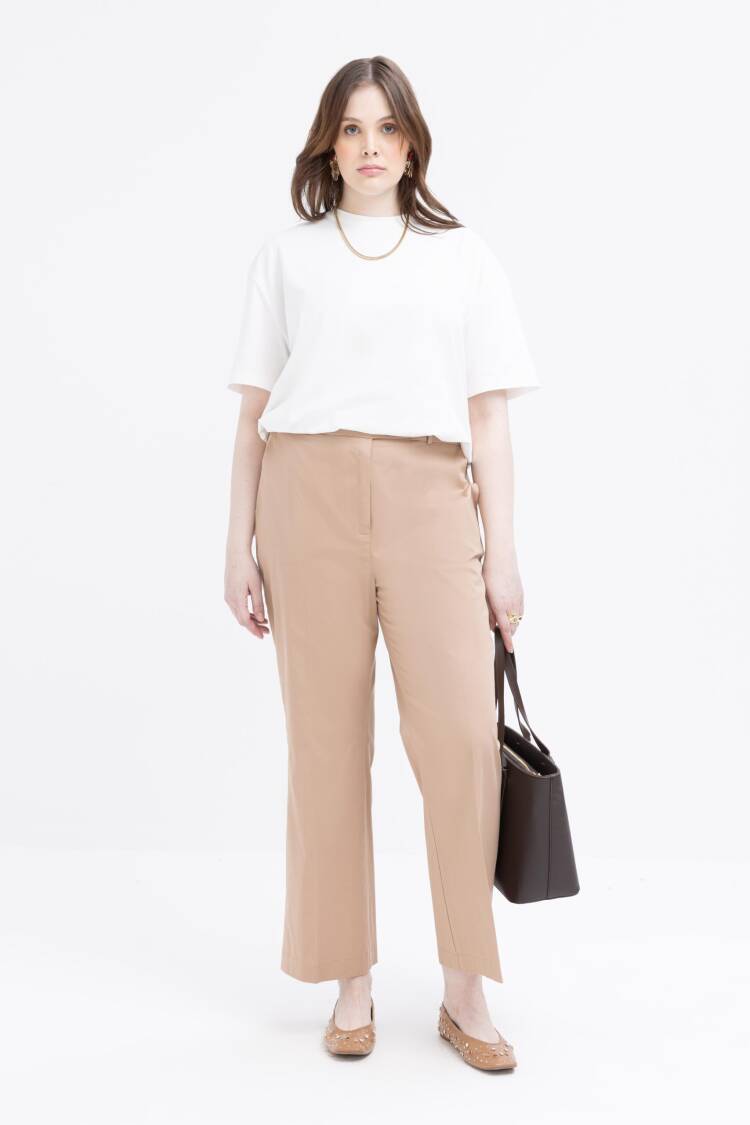 Plus Size Lycra Pants With Elastic Waist