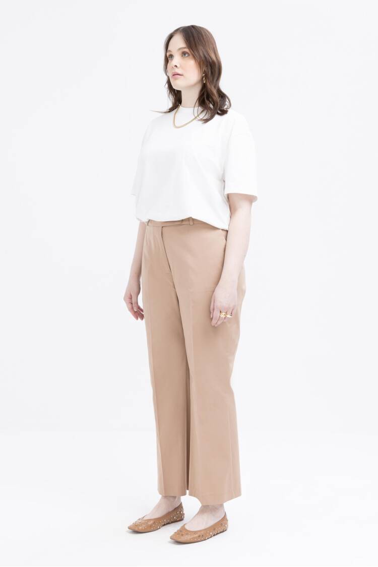 Plus Size Lycra Pants With Elastic Waist